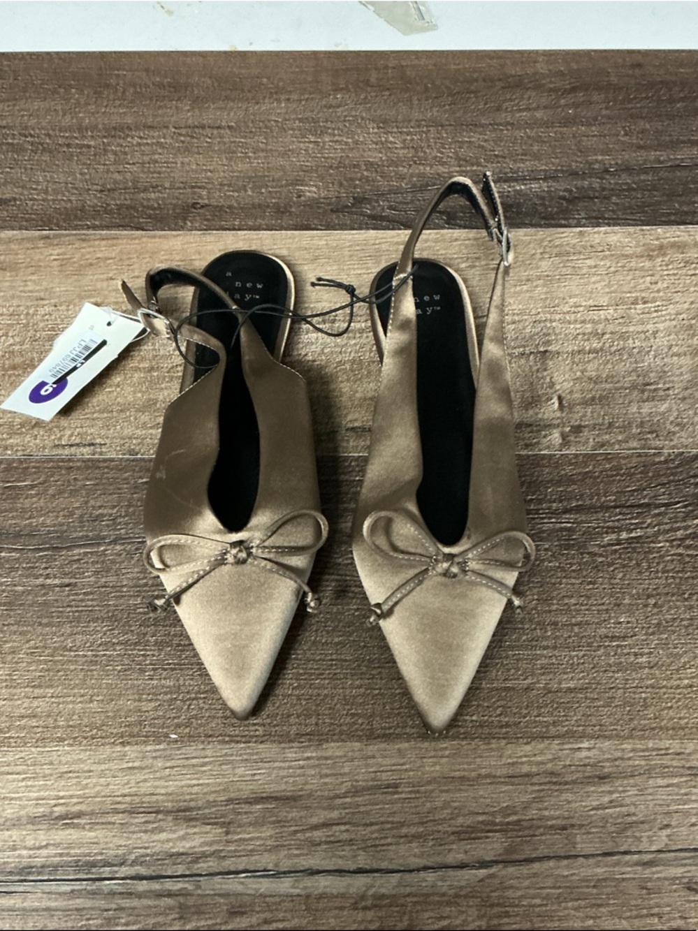 a new day taupe Camille flats Bow Accent